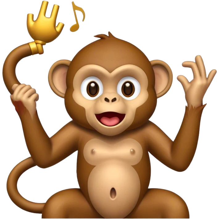 Monkey singing emoji