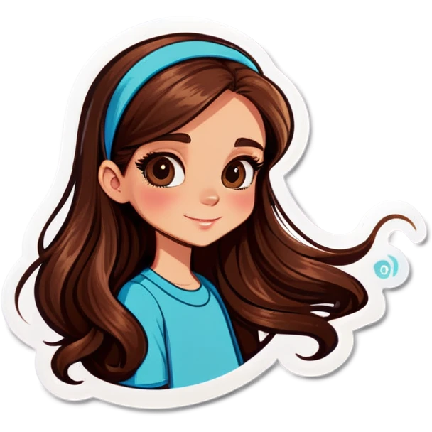 Whith girl whith long brown hair emoji