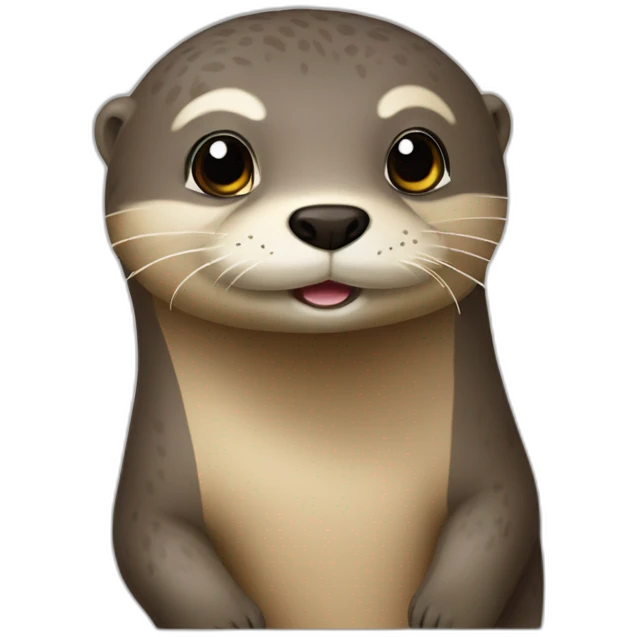 Loutre sur un zi emoji