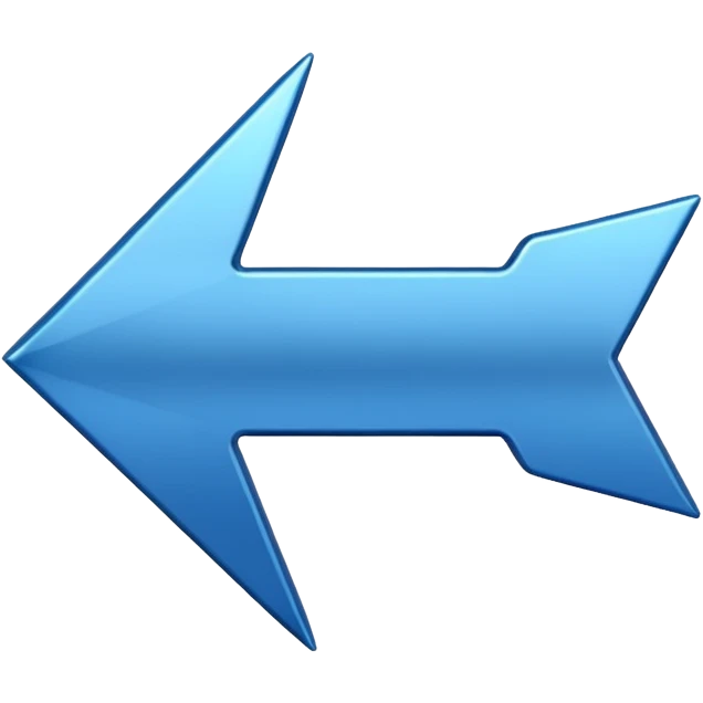 Blue arrow left emoji