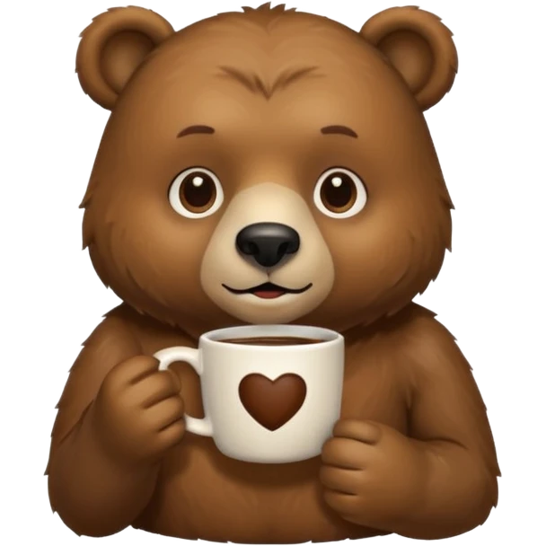 bear drinking coffee emoji