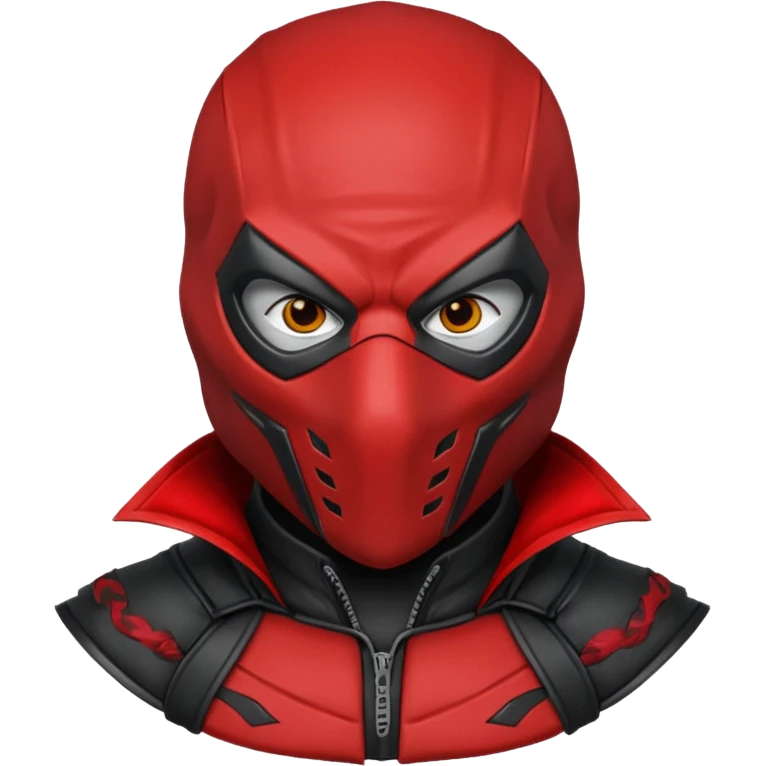 red hood with mask emoji