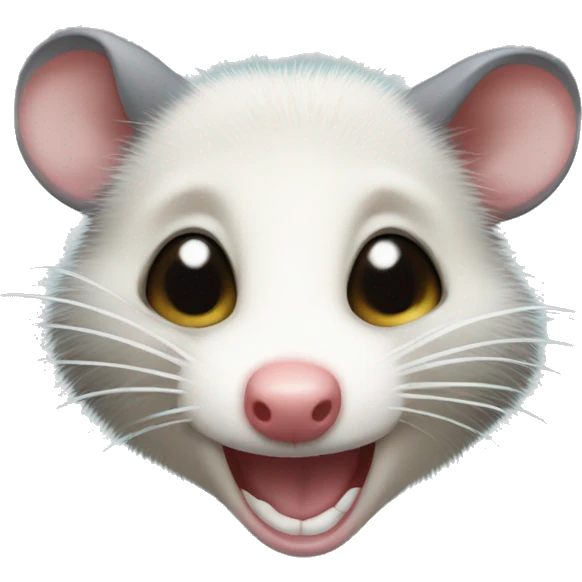 opossum Face with Tears of Joy Emoji emoji