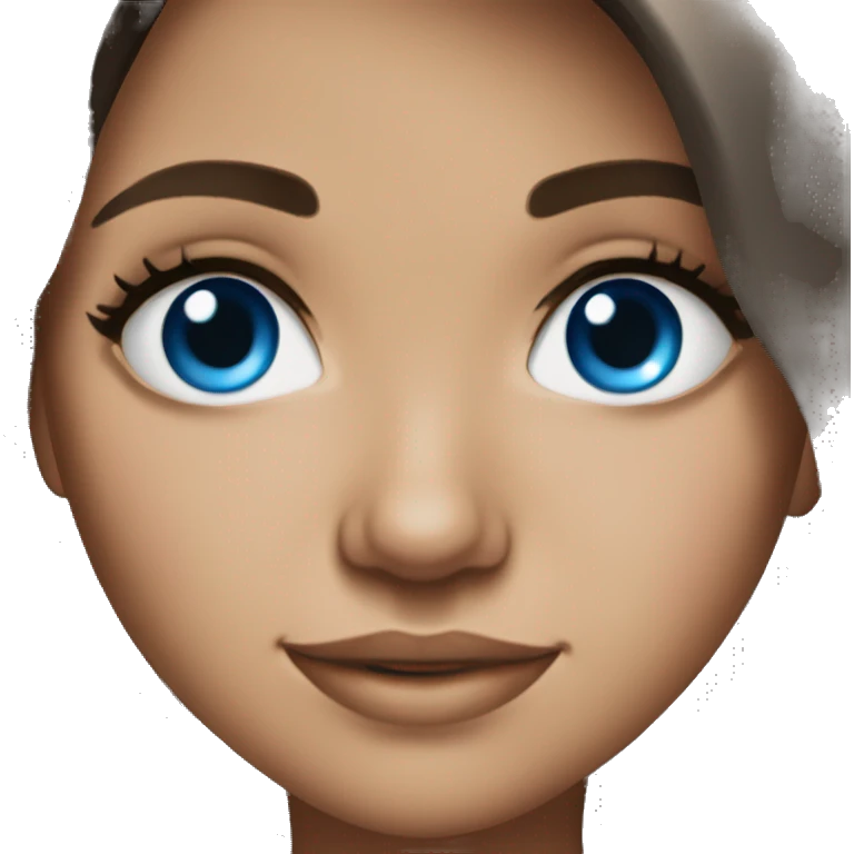 blue eyed brunnete girl emoji