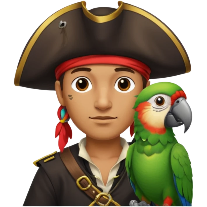 pirate and parrot emoji