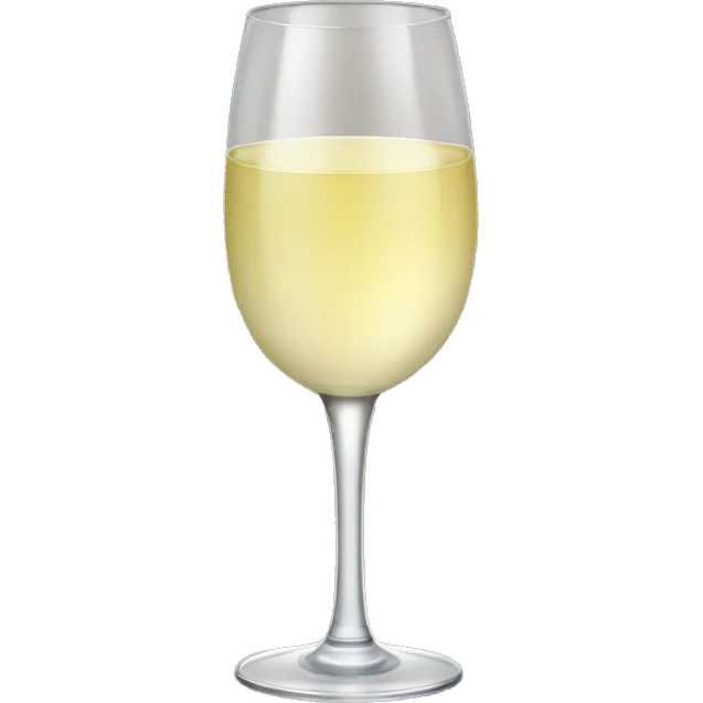 White wine in a champagne glass emoji