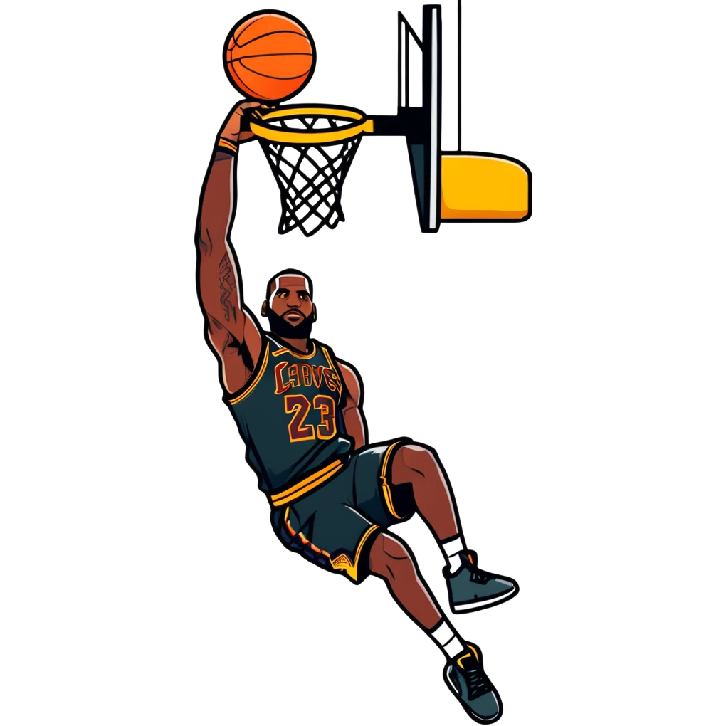 LeBron James dunking emoji