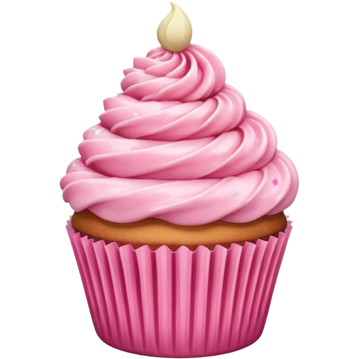Cupcake with pink icing emoji