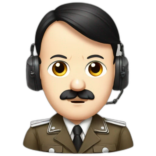 Adolf Hitler wearing ear defenders emoji