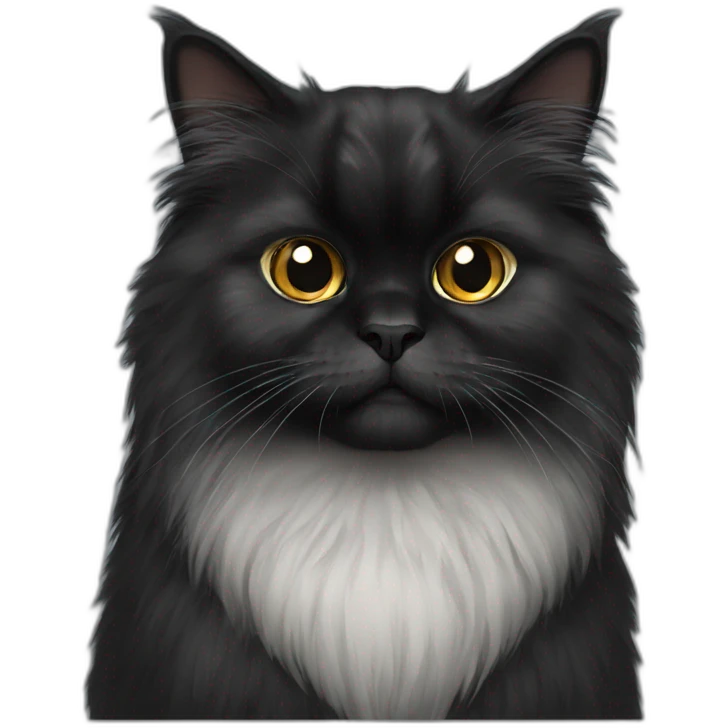 Black persian cat emoji