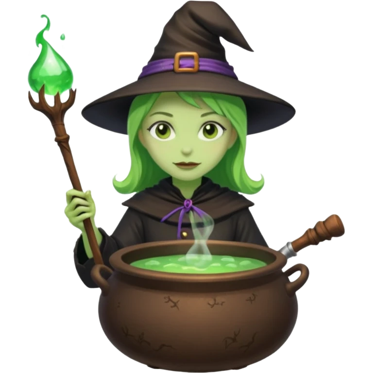green witch cooking potion emoji