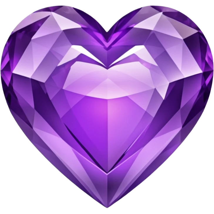 Purple crystal heart emoji