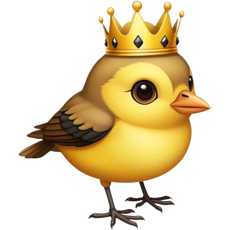Bird Yellow with crown emoji