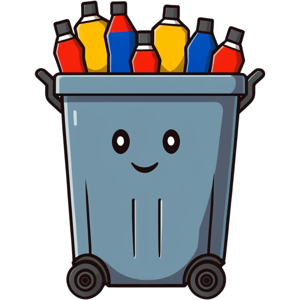 Barcelona soccer team in a trash can emoji