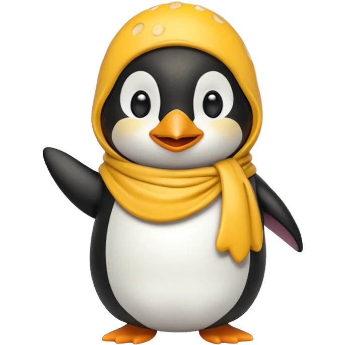 penguin with cheese costume emoji