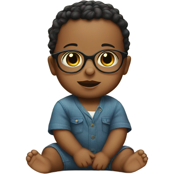 Baby with glasses emoji