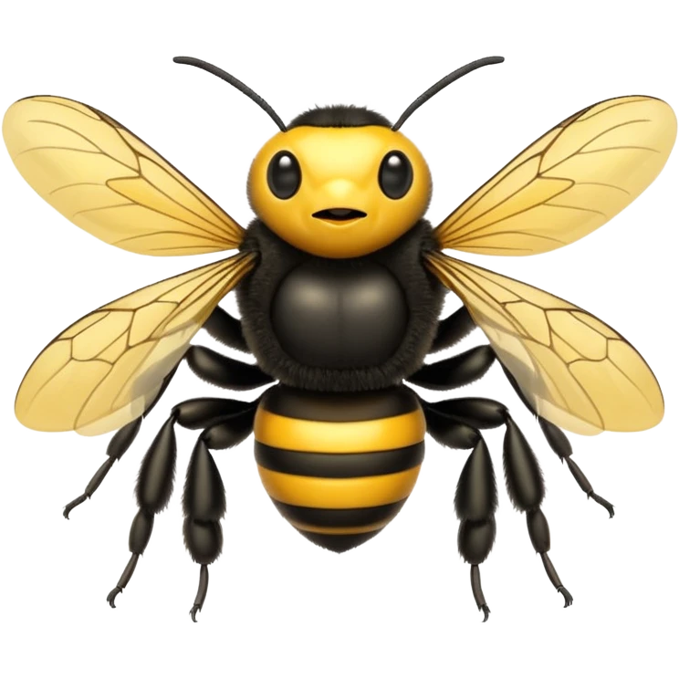 A surprised bumblebee emoji