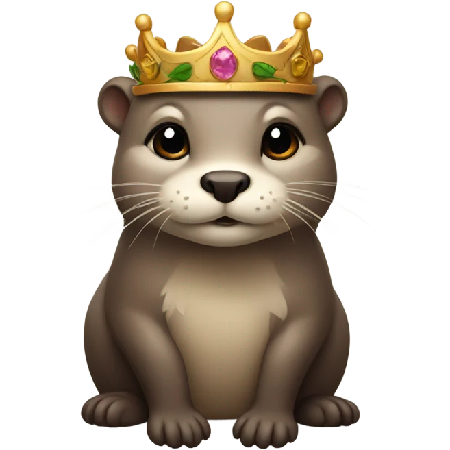 Otter with crown  emoji