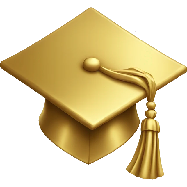 gold graduation cap emoji