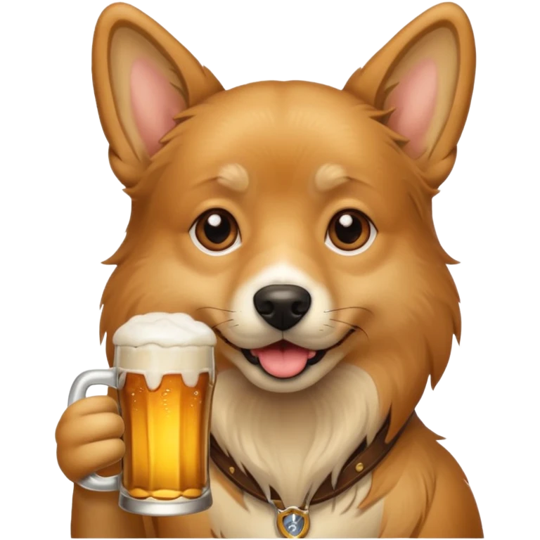 Ein Hund der talahon ist und Bier trinkt emoji