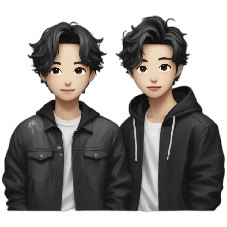 realistic bangchan and lee know of stray kids emoji