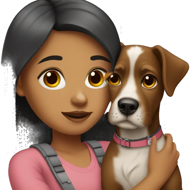 girl with dog emoji