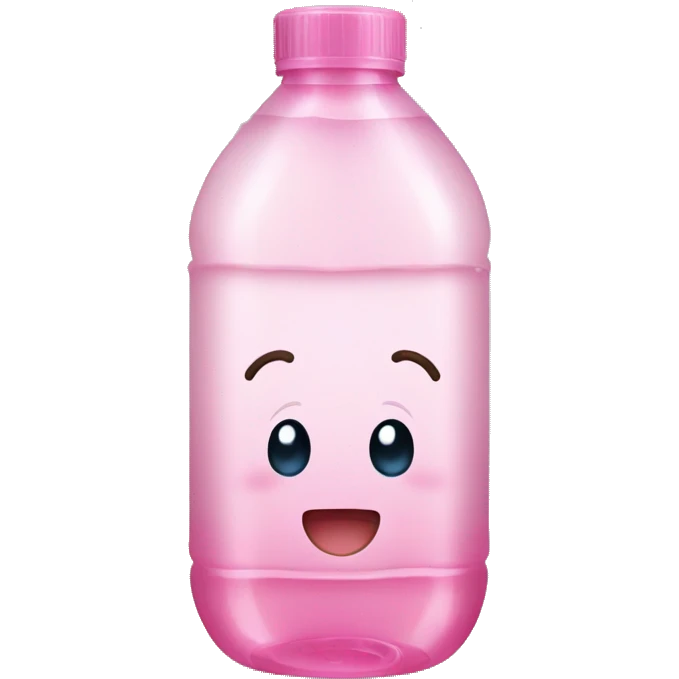 plastic bottle with crystaline pink liquid emoji