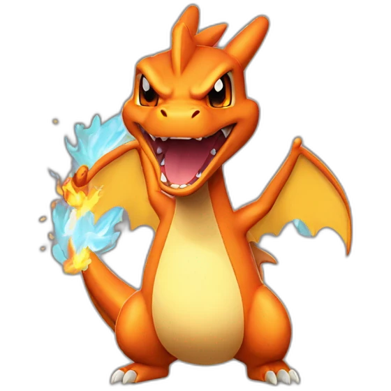 Charizard spitting fire emoji