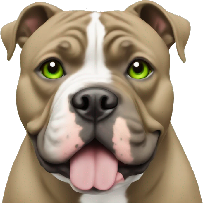 American Bully Pocket brown with green eyes emoji