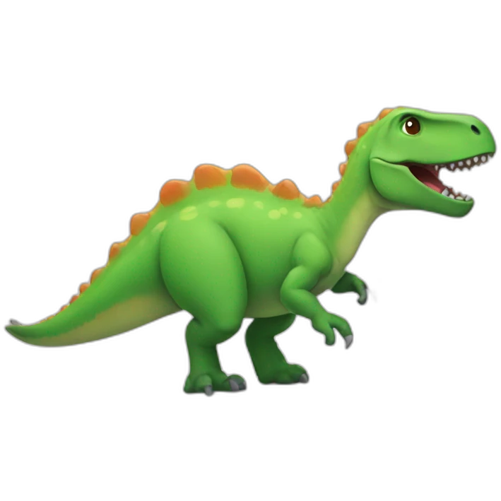 dinosaur who paints emoji