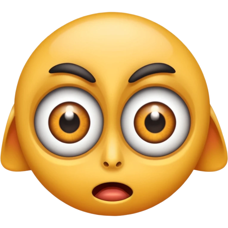 Crazy looking tweeker with huge eyes emoji