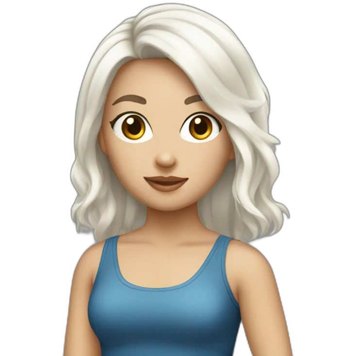 white Italian girl black hair emoji