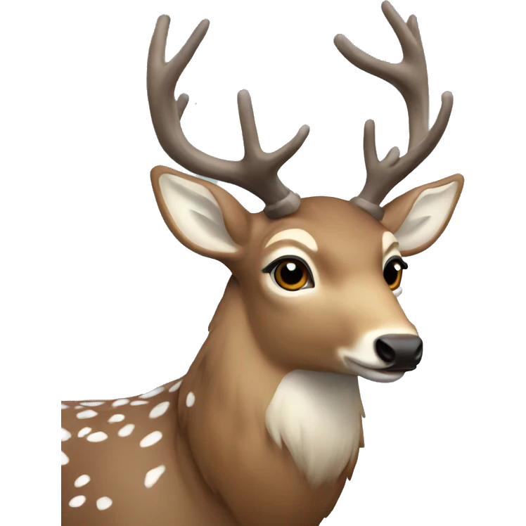 Winter deer emoji