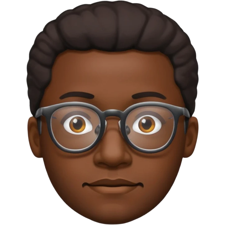Black man wearing glasses emoji