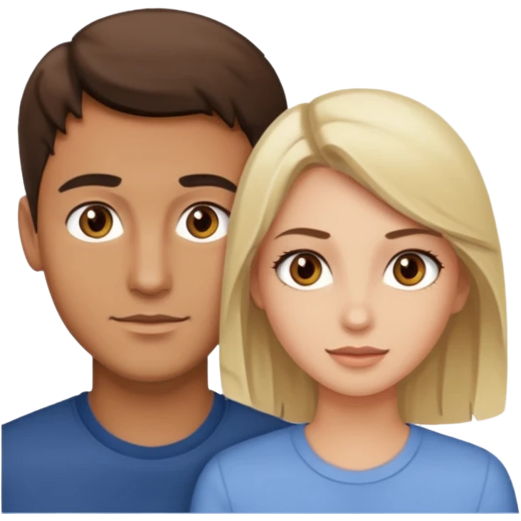Light brown brunette man having sex with white blonde woman hazel eyes  emoji