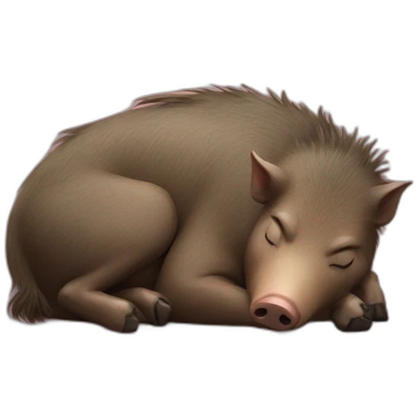 boar sleeping emoji