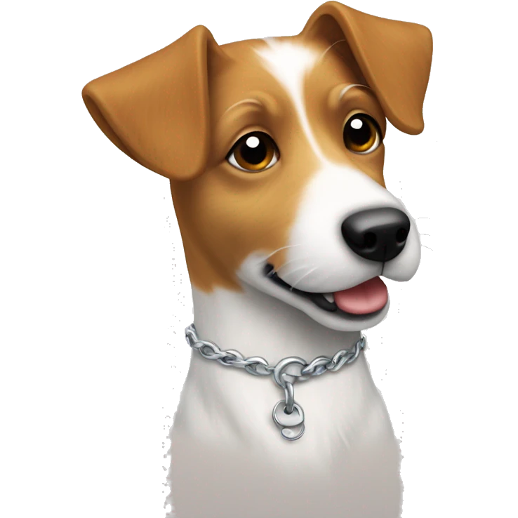 jackrussel long hair called jack on her collar emoji