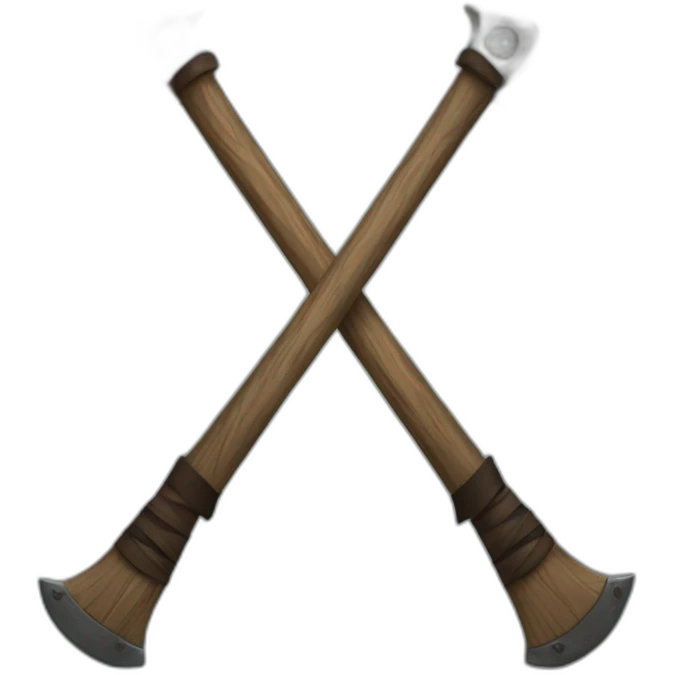 Crossed axes viking  emoji