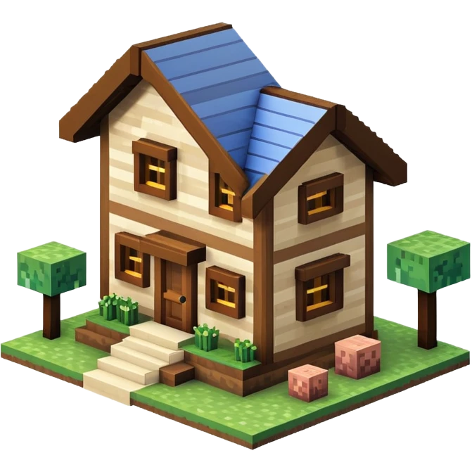 Minecraft house emoji