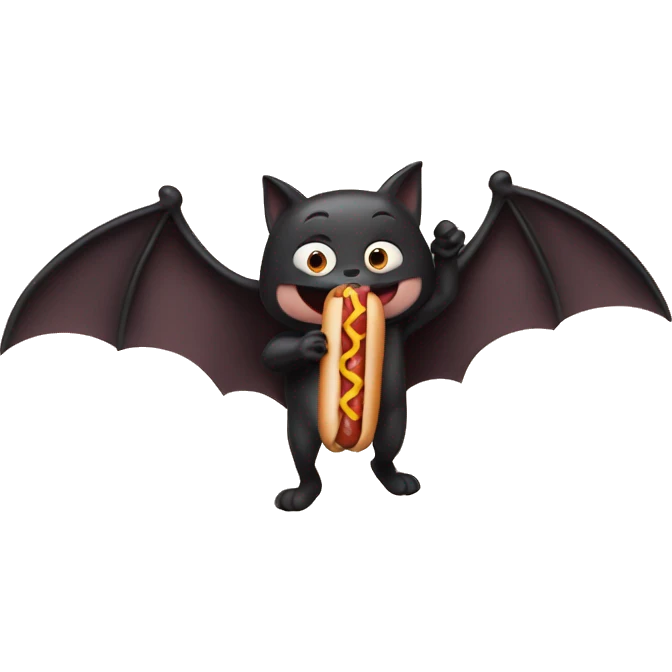 rouge the bat with hot dog emoji