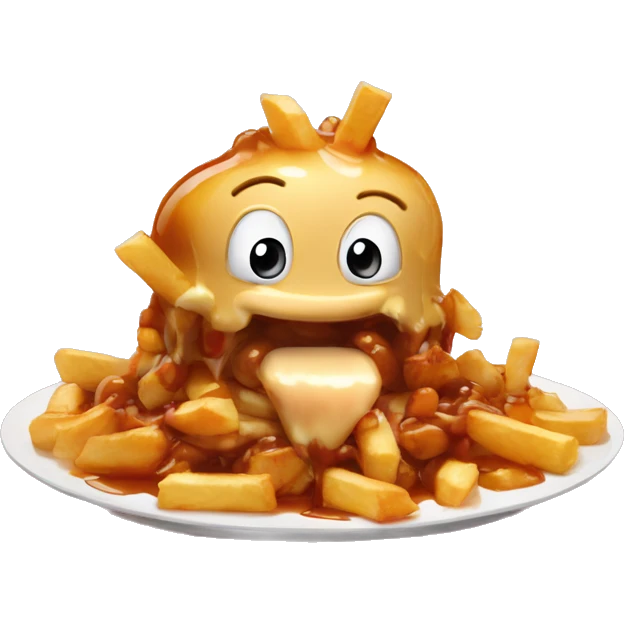 Poutine qui mange une poutine  emoji