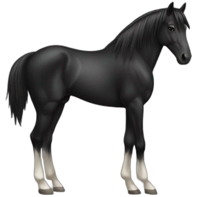 Horse black emoji