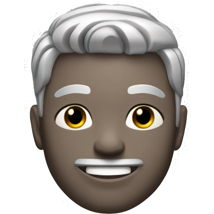 silver skin man muscle flex emoji