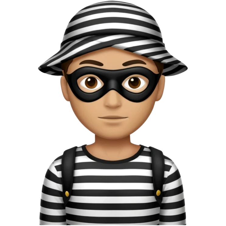 A man dressed up as a robber emoji