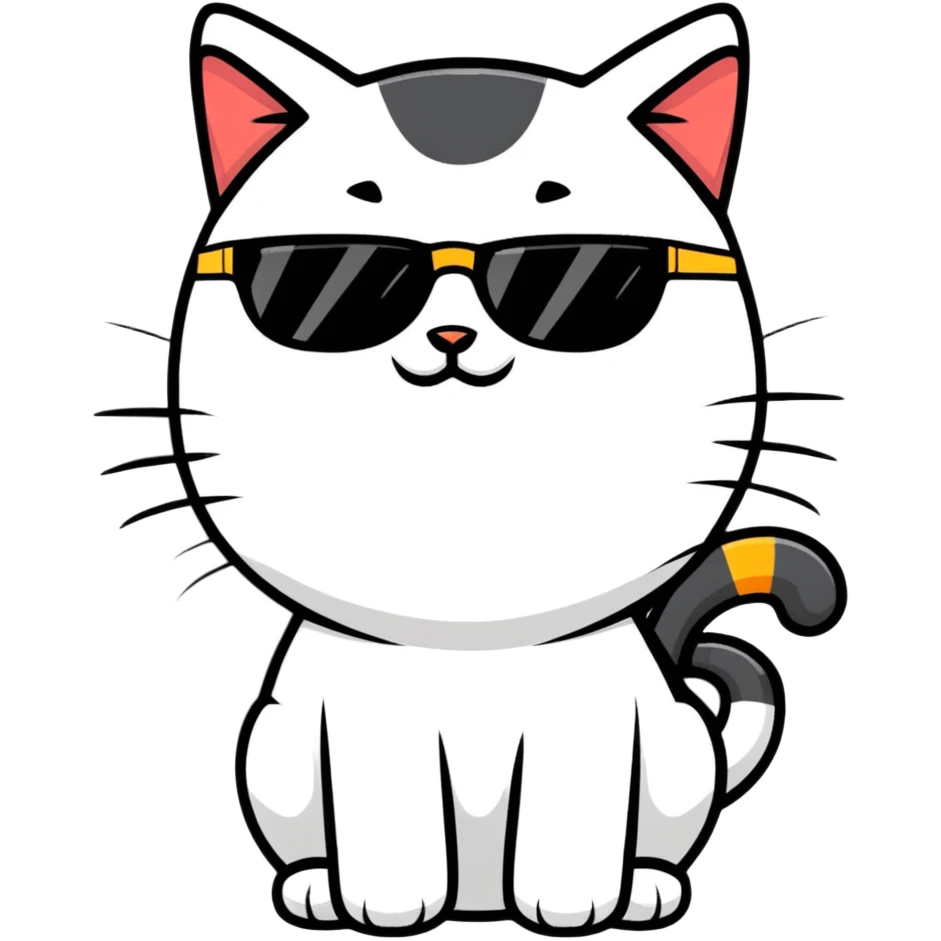 Cat with sunglasses emoji