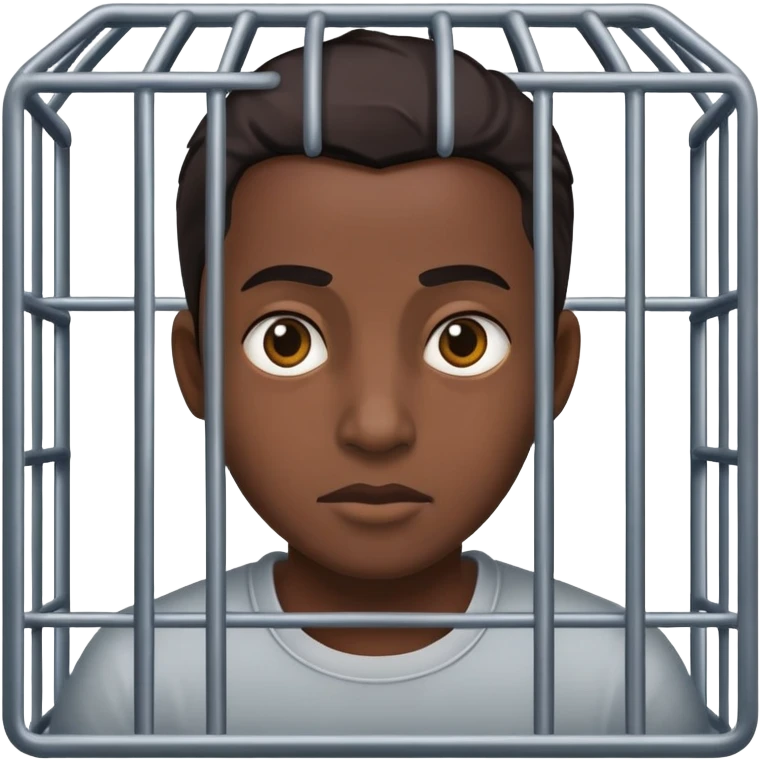Темнокожий в клетке emoji