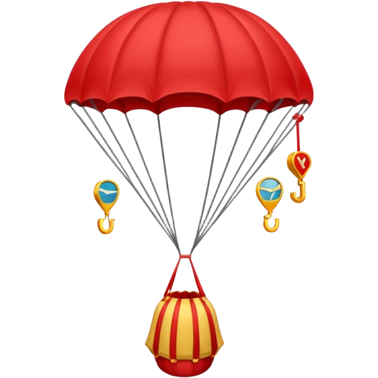 red parachute emoji