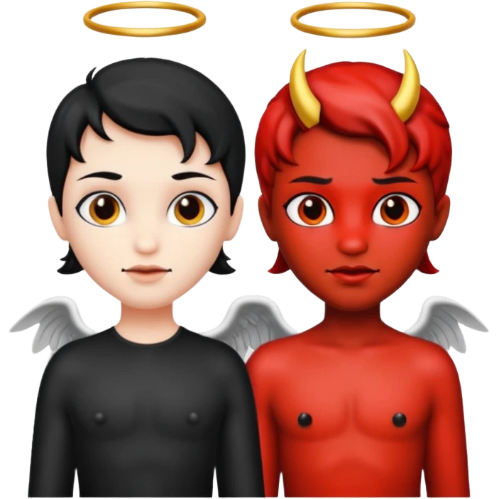 create a angel and devil in one emoji emoji