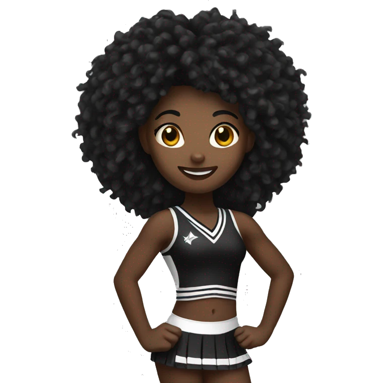 black cheerleader emoji