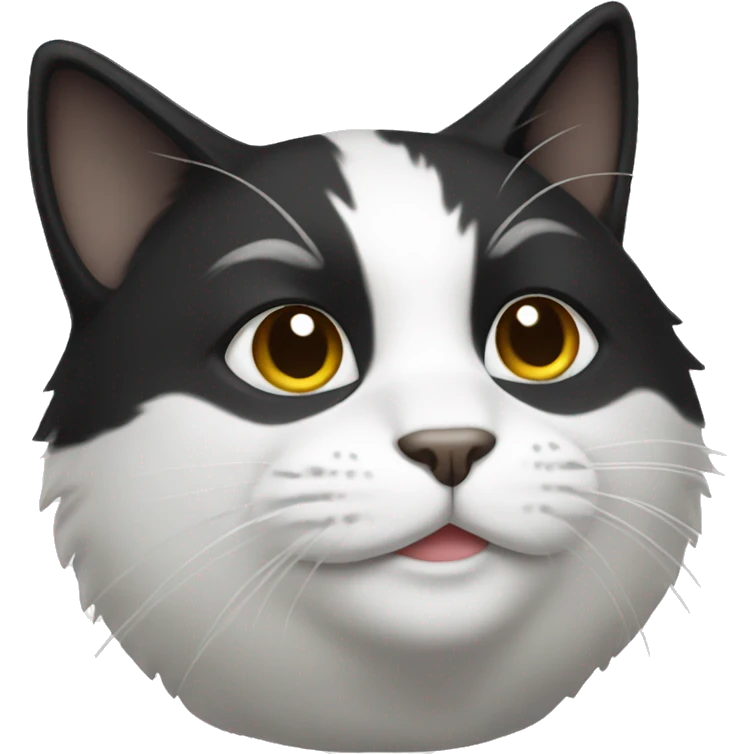 Mostly Black and white cat emoji